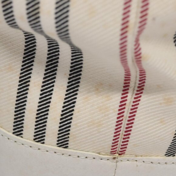 BURBERRY Hand Bag Canvas White Auth - Picture 8 of 16